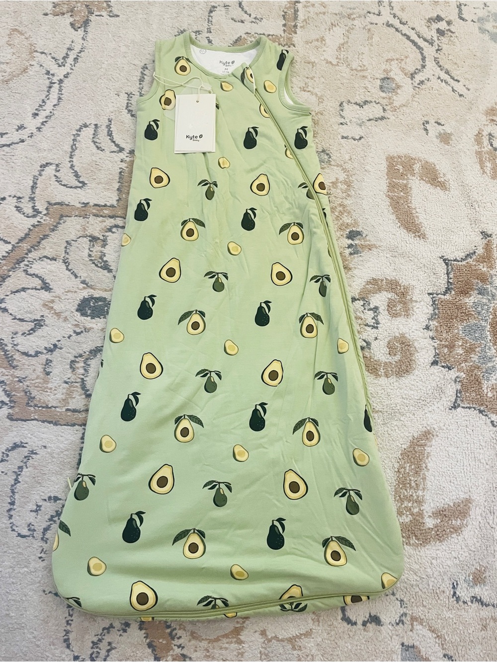 Kyte BABY Light Green Avocado Print Sleeveless Sleep Sack NWT 1.0 TOG Size M